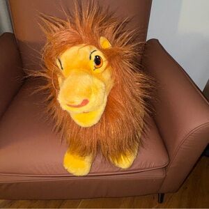 Lion King Adult Simba / Mufasa 30" Plush Stuffed Animal Puppet Chest Pouch. EUC